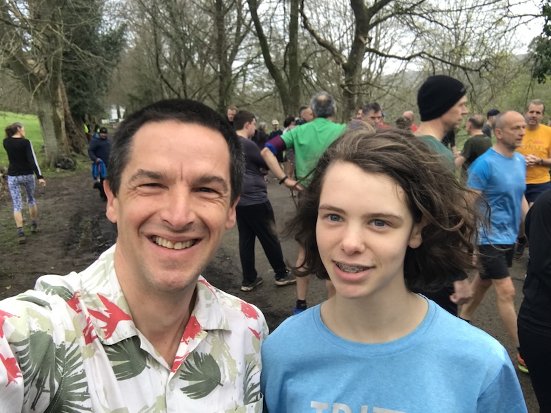 Esther I joining in the 10th anniversary of the Parke parkrun